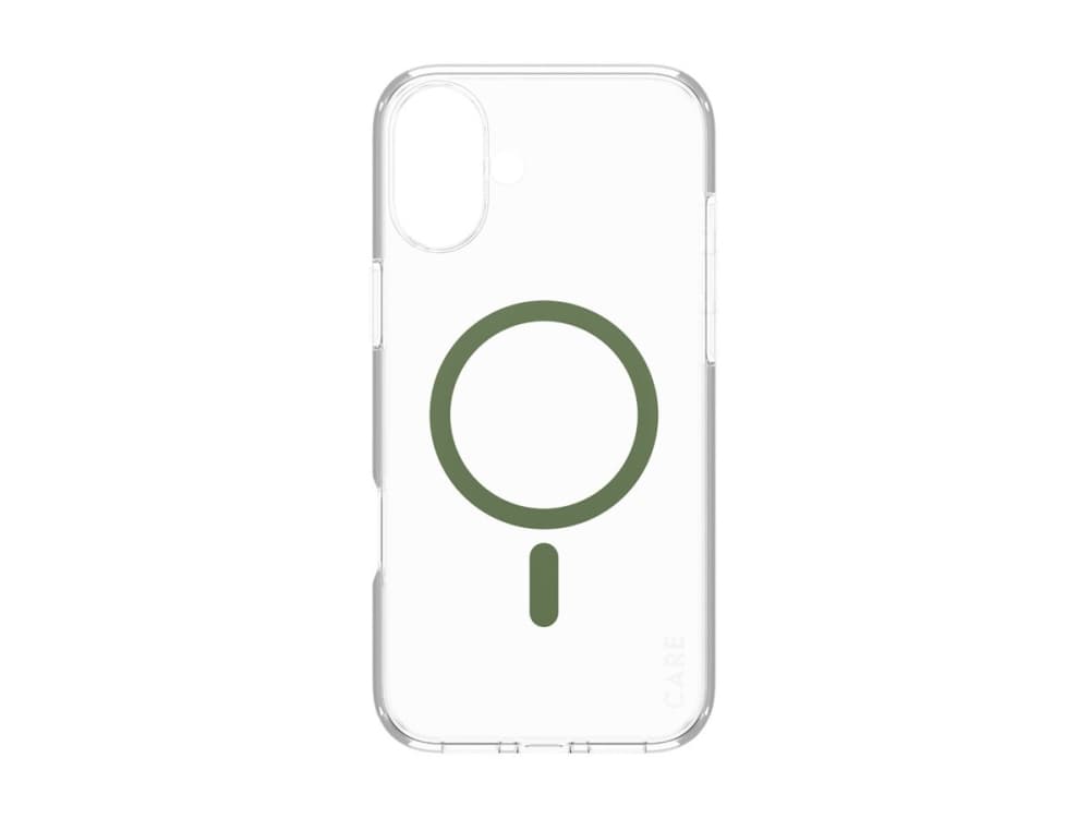 PanzerGlass CARE™ by ® Urban Combat Case Transparent w. Green MagSafe iPhone 16 Plus, Suojus, Apple, Apple - iPhone 16 Plus, Läpinäkyvä