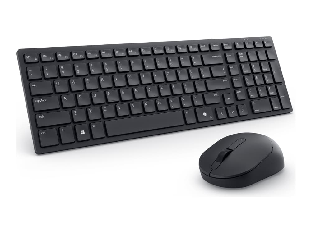 DELL KM555, Langaton, RF Wireless + Bluetooth, Plunger key switch, QWERTY, Musta, Sisältää hiiren