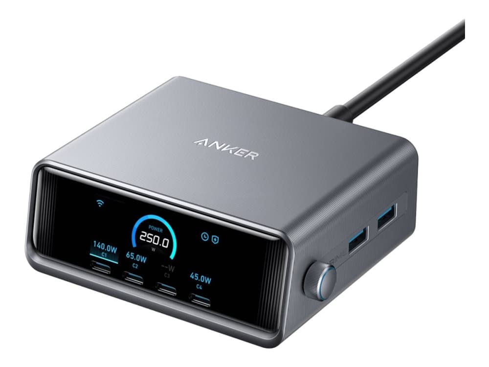 Anker Prime 250W GaN pöytälaturi hopea