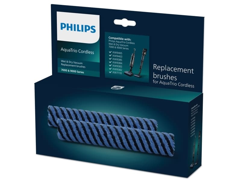 Philips AquaTrio Cordless Accessories XV1793/01 Vaihtoharjat, Stick-imuri, Rullaharjasarja, Sininen, Philips, XW7110, XW9382, XW9383, XW9385, Laatikko