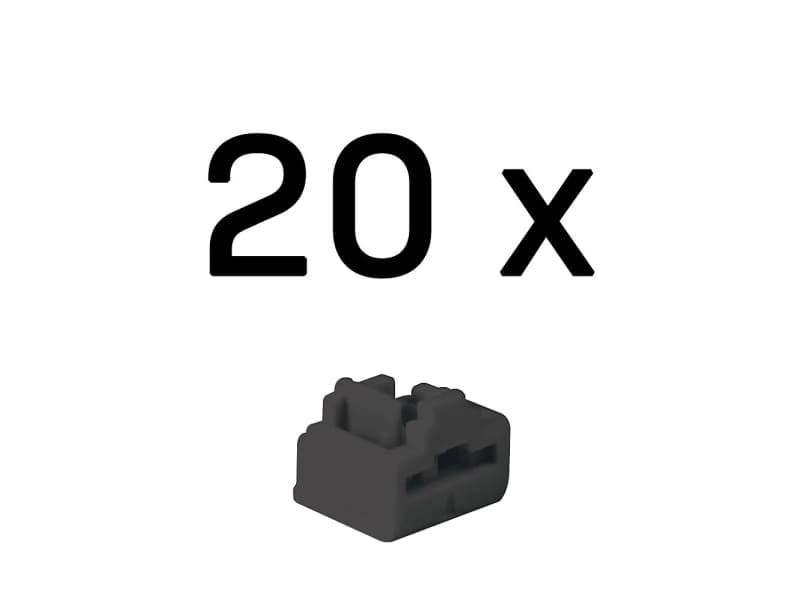 Lindy 47892, Portin lukitsin, RJ-45, musta, Akryylinitriilibutadieenistyreeni (ABS), 20 kpl, Muovipussi