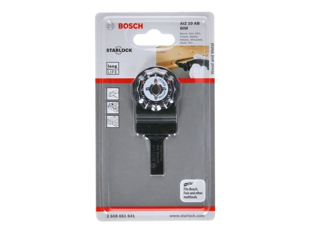 Bosch 2 608 661 641, Sahanterä, Metalli, Muovi, Kaksoismetalli, AIZ 10 AB, 20 mm, 10 mm