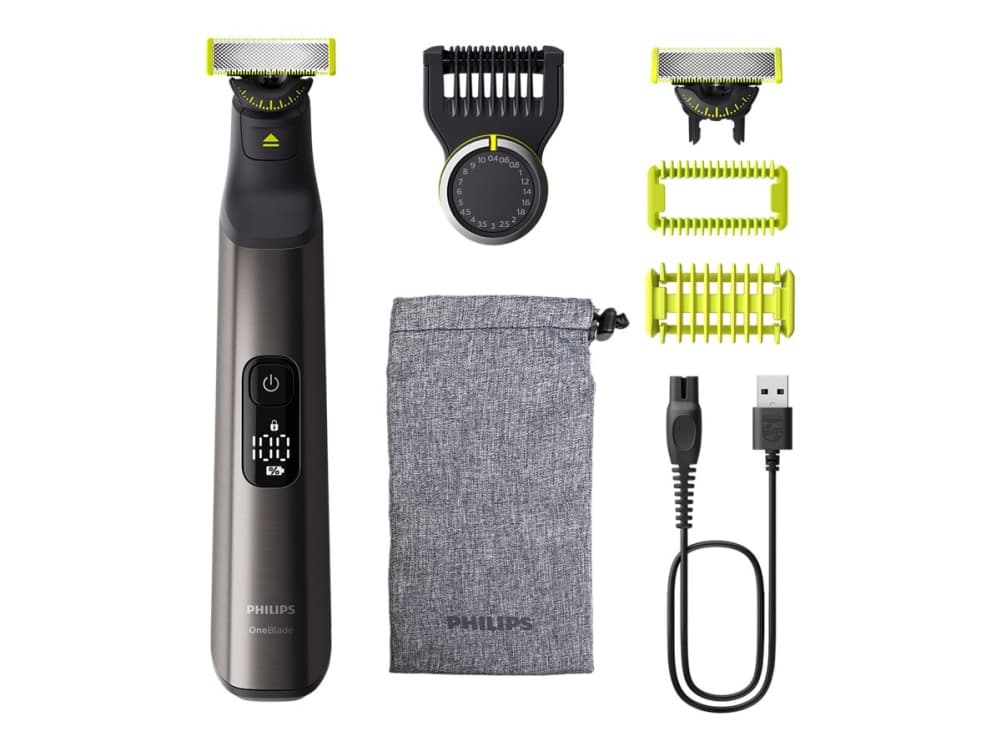 Philips QP6552/15, Sisäänrakennettu näyttö, Pestävä, Öljyvapaa huolto, Akku, Kromi
