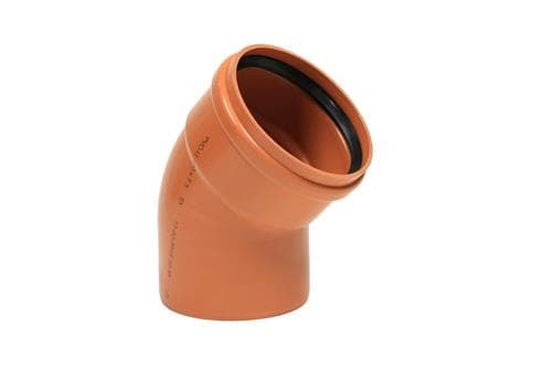 PVC-taivutus 45° 400mm - Wavin
