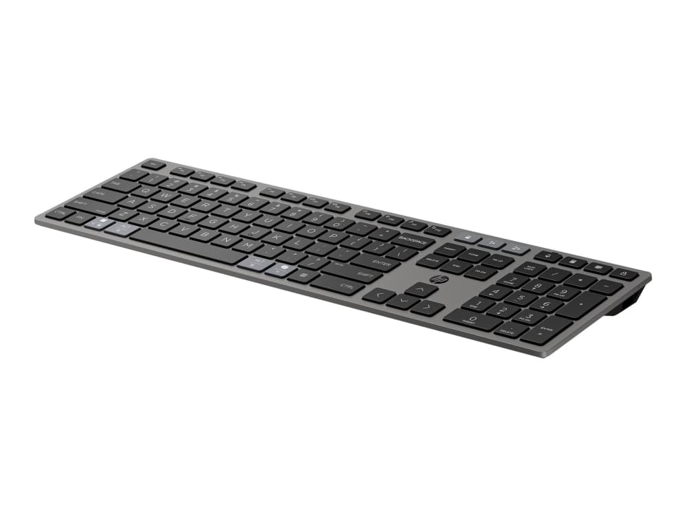 HP 725 – ladattava langaton näppäimistö usealle laitteelle, Täysikokoinen (100 %), Langaton, RF Wireless + Bluetooth, musta