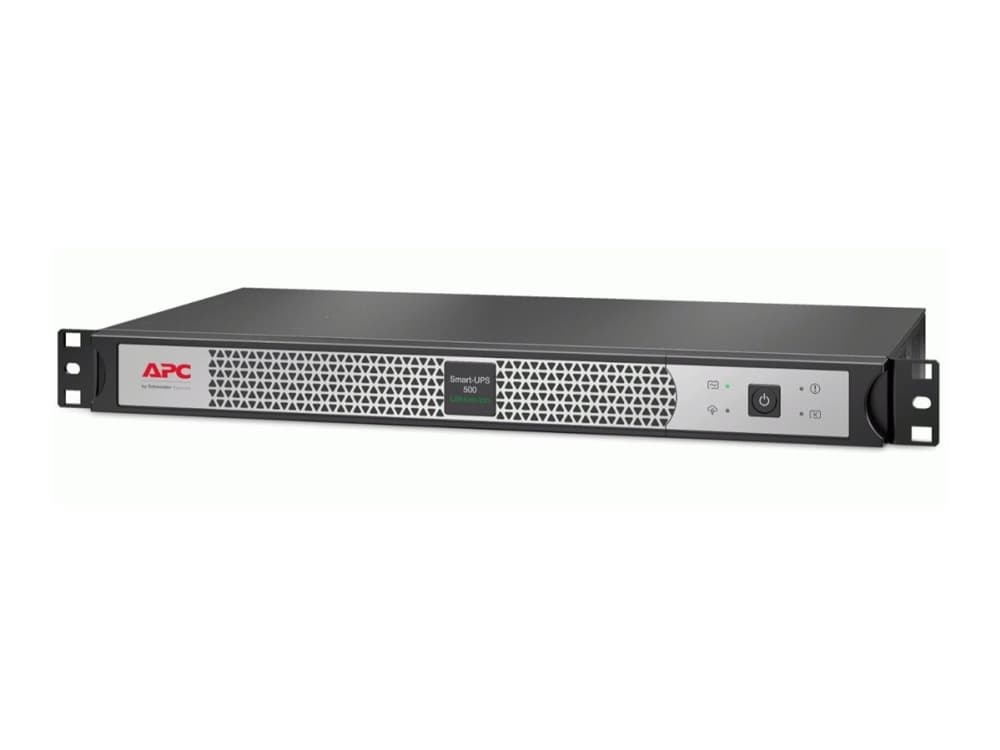 APC Smart-UPS SC SCL500RMI1UC - UPS (rackversio) - AC 230 V - 400 Watt - 500 VA - Ethernet 10/100, USB - output-stikforbindelser: 4 - 1U - sort, sølv - for P/N: AR106V, AR4018SPX432, AR4024SP, AR4024SPX429, AR4024SPX431, AR4024SPX432, AR4024SPX432