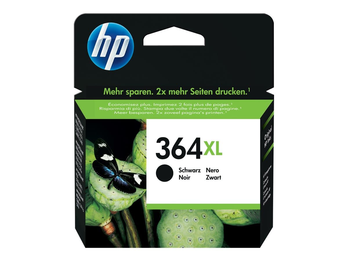 HP 364XL, Alkuperäinen, Väriainepohjainen muste, Musta, HP, HP DeskJet 3522, 3524 / HP Photosmart 5510, 5514, 5515, 5520, 5522, 5524, 6510, 6520, 7510, 7520,..., 1 kpl