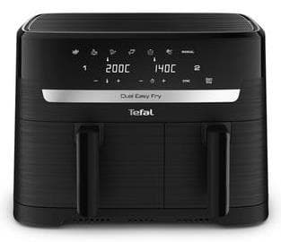 Tefal Easy Fry EY901N, Kuumakiertoilmakypsennin, 8,3 L, Kaksois, musta, Kosketus, Erillinen