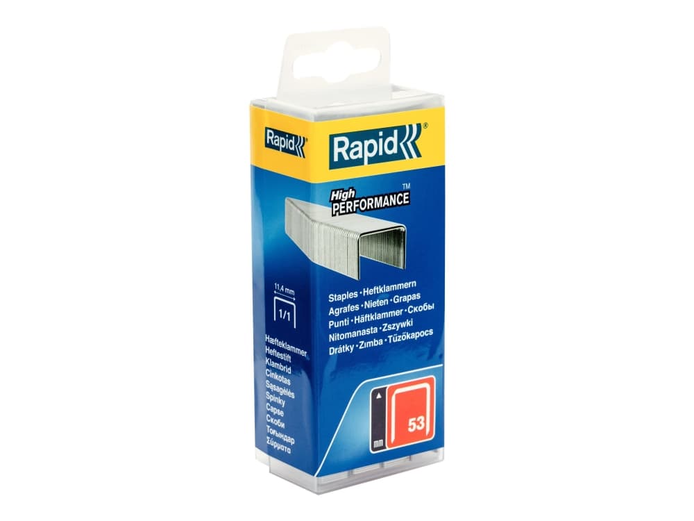 Rapid-niitit tyyppi 53 8 mm PP - 8 mm hienokierteiset niitit, ihanteelliset tekstiilien käsittelyyn.