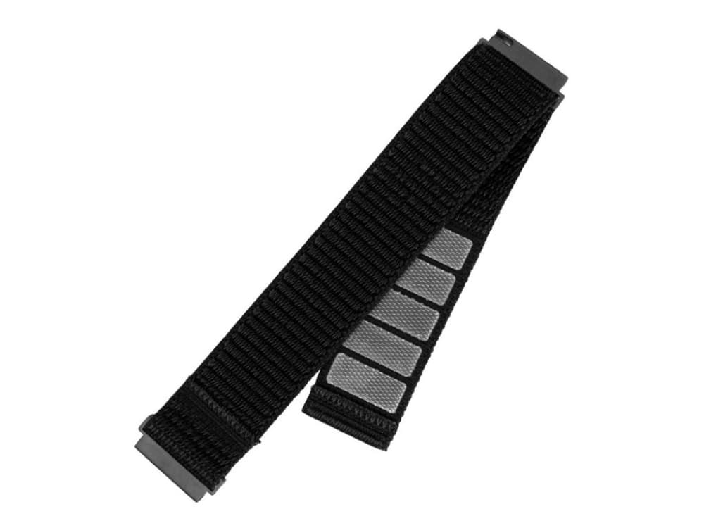 FIXED Nylon Sporty Strap, Hihna, Älykello, musta, Universaali, - Alligator Watch Care (TD-20), Alligator Watch Life (Y65) - Amazfit Active, Bip, Bip 3, Bip 3..., Nailon