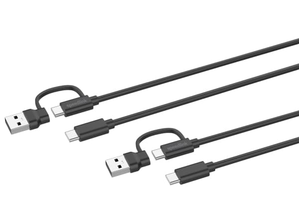 SPEEDLINK SL-460101-BK, 3 m, USB A/USB C, USB C, USB 3.2 Gen 1 (3.1 Gen 1), musta