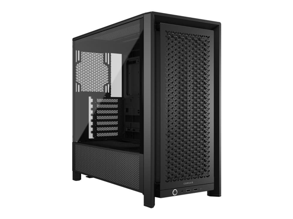 Corsair FRAME 4000D, Midi Tower, PC, musta, ATX, EATX, mikro ATX, Mini-ITX, Muovi, Terästä, Karkaistu lasi, Pelaaminen