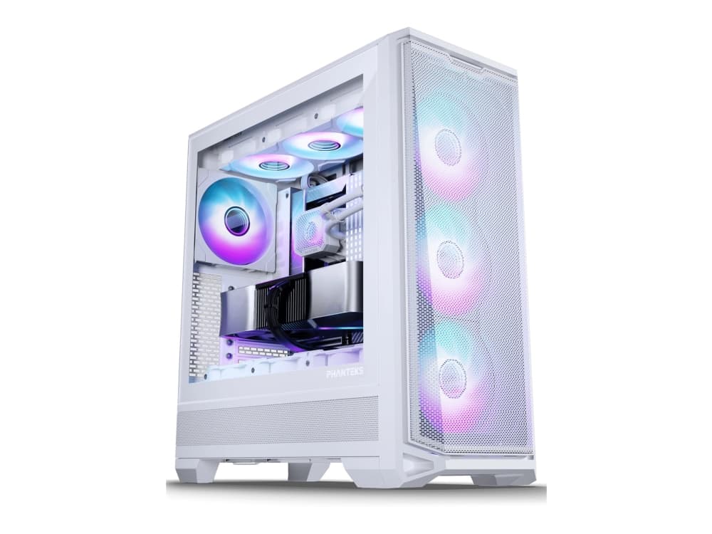 Phanteks Eclipse G400A - Mid tower gaming - ATX - sivupaneeli ikkunalla (karkaistua lasia) - ei virtalähdettä (ATX) - valkoinen matta - USB/Audio