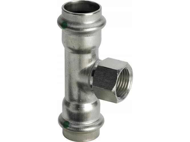 Sanpress Inox T-stykke 28 mm x 12 x 28 mm rustfrit stål
