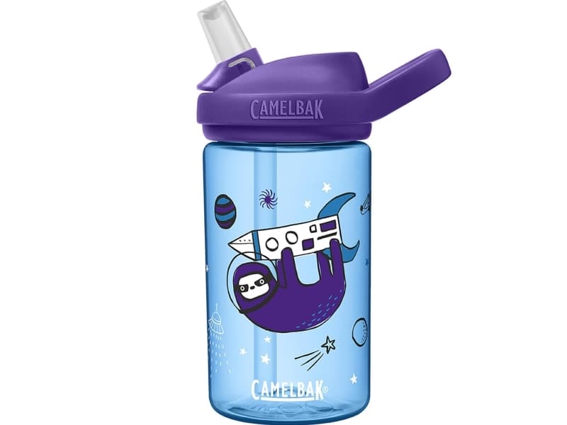 CamelBak eddy+, Päivittäinen käyttö, 400 ml, Kääntökansi, Tritan, Sininen, Purppura, Valkoinen, Sloths In Space