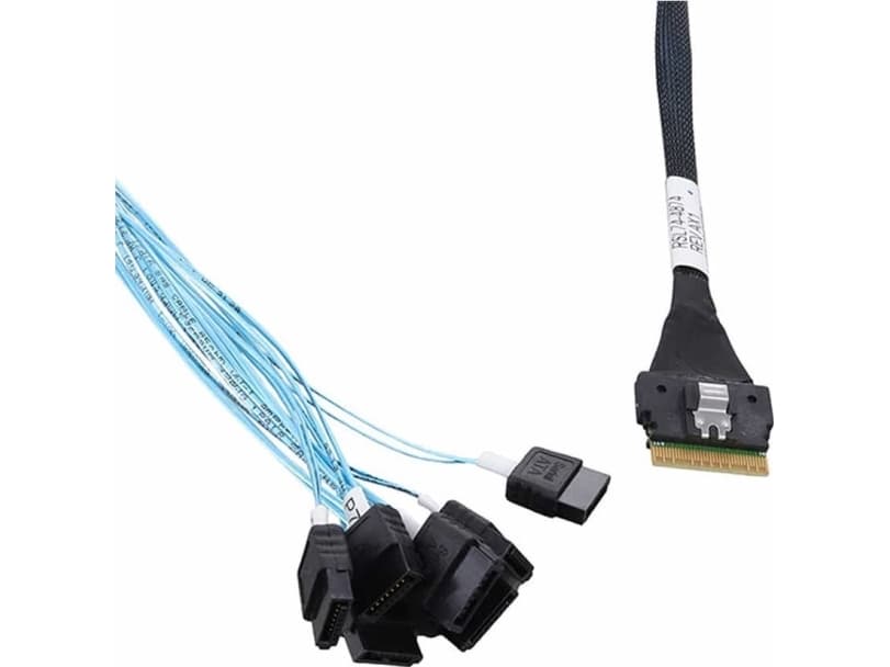 Adaptecin kaapeli SFF8654-> 8xSATA sisäinen 0.8m SlimSAS - SATA - SATA