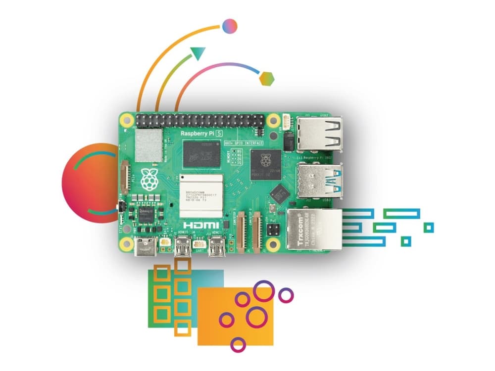 Raspberry Pi 5, ARM, Arm Cortex-A76, 2400 MHz, 512 KB, 16 GB, LPDDR4x-SDRAM