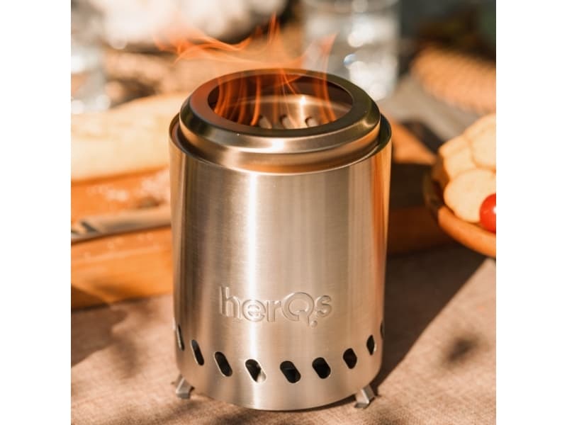 herQs Smokeless FirePit Mini - Silver