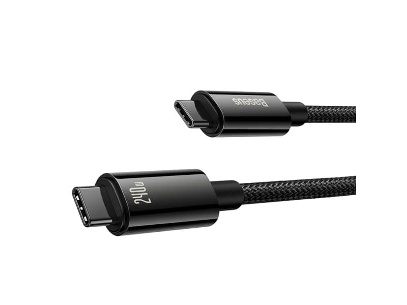 Kaapeli USB-C do USB-C Baseus Tungsten Gold 240W 3m (czarny)