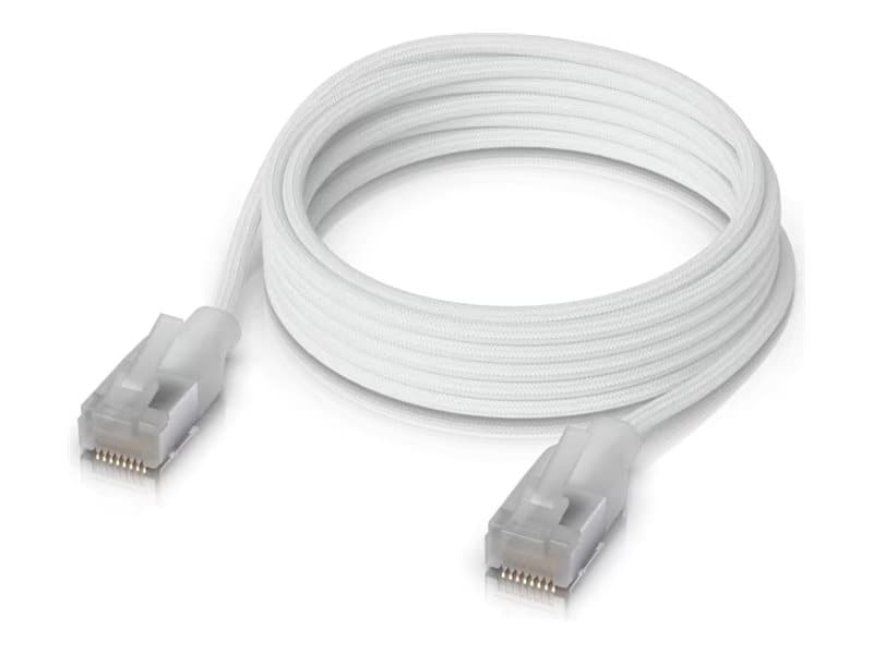 Ubiquiti UACC-Cable-Patch-EL-C6A-2M-W, 2 m, Cat6a, RJ-45, RJ-45, Läpikuultava, Valkoinen