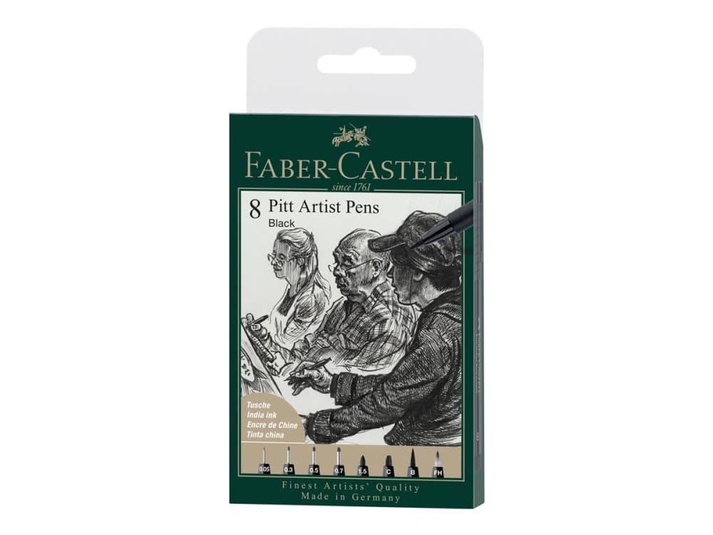 Faber-Castell 167158, 8 väriä, Musta, Monivärinen, Aikuiset, 1 kpl