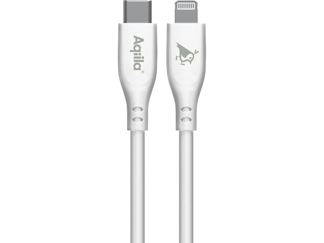 Aqiila Cablebird CS22 USB-C kaapeli USB 2.0 Apple Lightning liitin 2.00 m Valkoinen AQCBPBIC4SI843