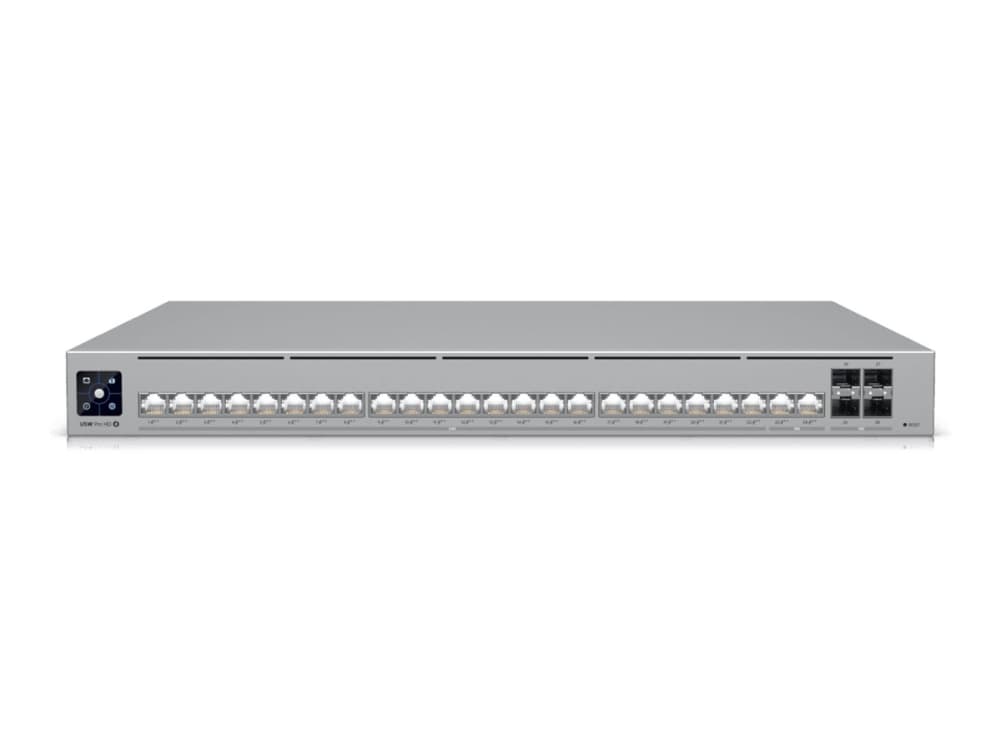 Ubiquiti UniFi Pro HD 24 PoE, Hallittu, L2/L3, 2.5G Ethernet (100/1000/2500), Power over Ethernet -tuki, Telineasennus, 1U