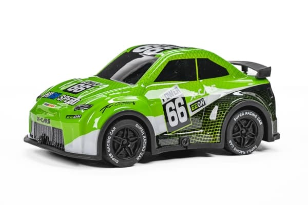 Mini Rally R/C med ljus 1:24 2,4GHz, grön