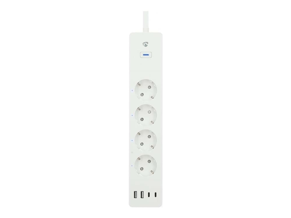 Nedis SmartLife Power Strip Wi-Fi | Hybrid (CEE 7/7) / USB A / USB-C™ | 16 A | 3680 W | 2.00 m | 0 - 55 °C | Android™ / IOS | Weiss