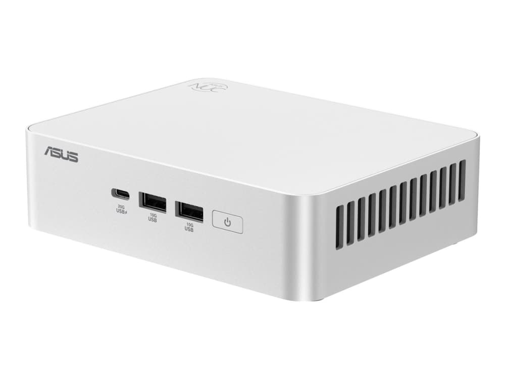 ASUS NUC 15 Pro+ RNUC15CRSV500002 - Barebone - mini PC 1 x Core Ultra 5 235H / enintään 5 GHz - vPro - RAM 0 GB - Arc Graphics 140T - Gigabit Ethernet, 2.5 Gigabit Ethernet, IEEE 802.11ax (Wi-Fi 6), Bluetooth 5.4, IEEE 802.11be (Wi-Fi 7) - hopea - hopea