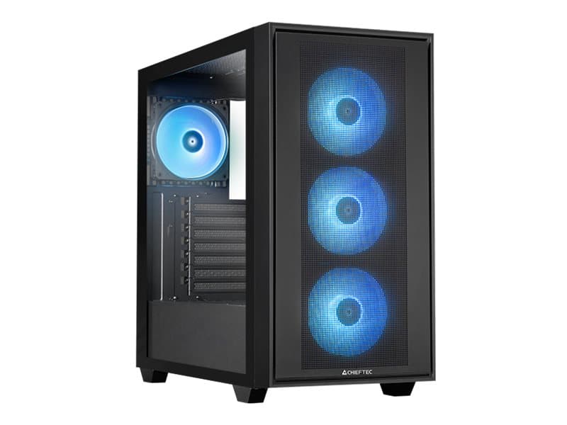 Chieftec GS-03B-OP, Midi Tower, PC, musta, ATX, EATX, mikro-ATX, Mini-ITX, peli, Multi