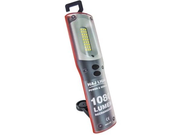 HAJ LIGHT ladattava tarkastusvalo 1200 lumen + 250 lumenin ylävalo himmennettävällä ajovalolla 1200/