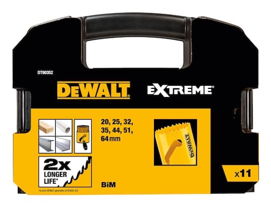 DEWALT 11-osainen BIMETAL PORAUSYKSIKKÖ SÄHKÖTYÖKONEILLE