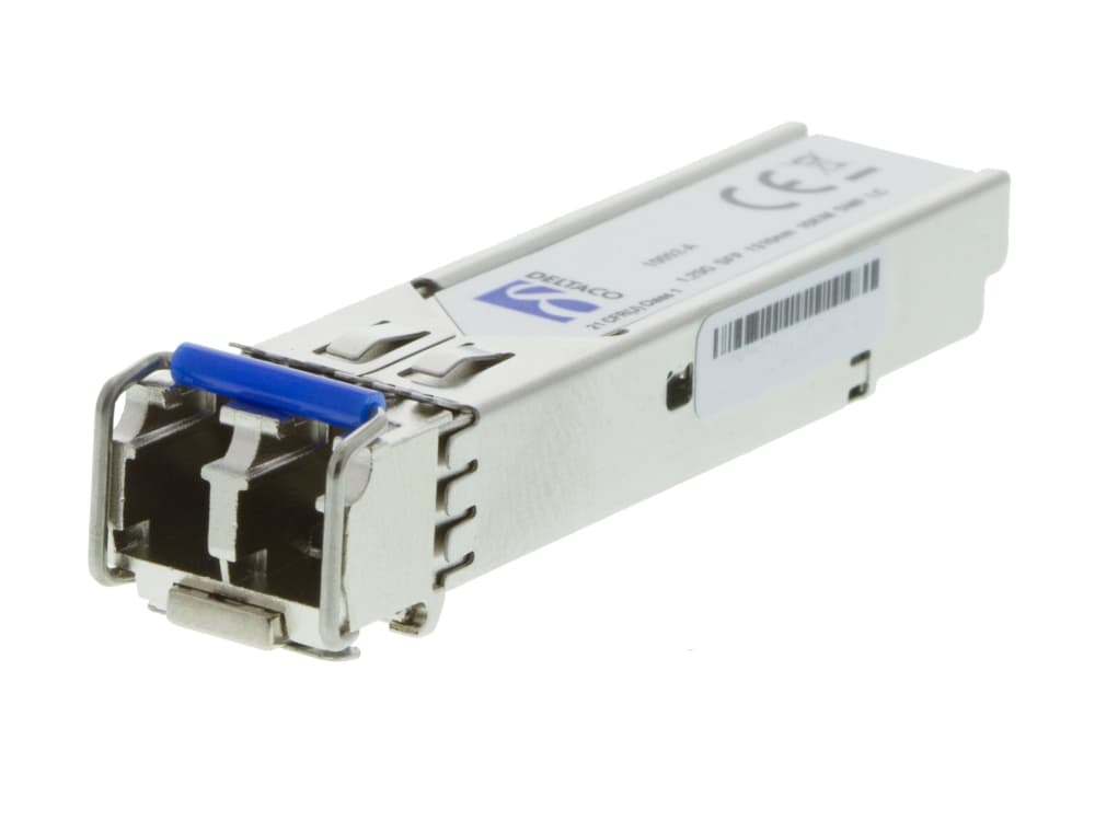 DELTACO SFP-HP011 - SFP (mini-GBIC) transceiver modul (svarende til: HP J4859C) - GigE - 1000Base-LX - LC enkelttilstand - op til 10 km - 1310 nm - for HPE 1700, 2610, 93XX, Switch XL 10/100/1000 HPE Aruba 2530, 2930F 24, 2930F 48, 5406