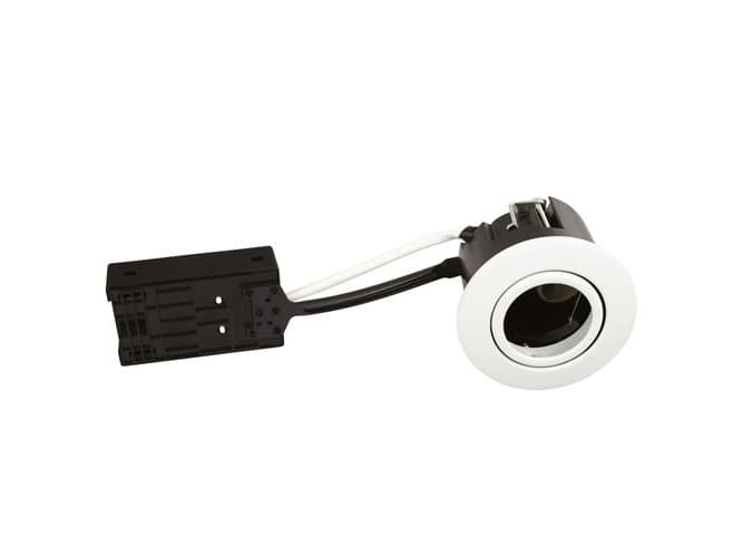 Luna Pika-asennus 230V GU10 IP44 SS316 Valkoinen pyöreä.