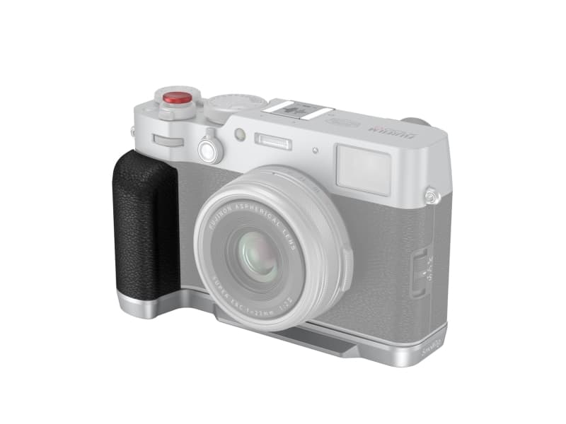 SmallRig 4555, Käsikahva digitaalikameralle, Fujifilm, X100VI / X100V, hopea, alumiini, silikoni, 130.2 mm