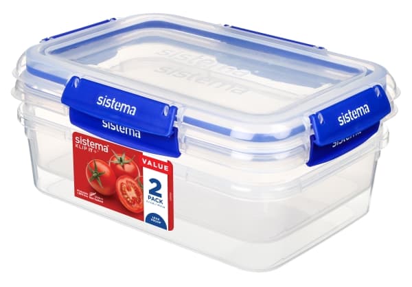 Sistema - 2,2L Rectangle Klip It Plus 2 Pack