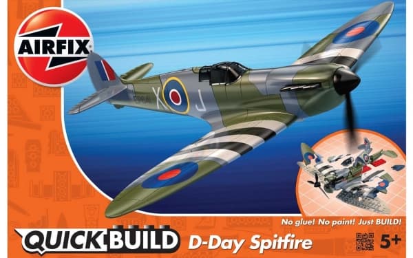Airfix J6045, Pienoismallikiinteäsiipinen ilma-alus, Kokoamispakkaus, D-Day Spitfire, Ei sukupuolirajoitusta, 34 kpl, 5 vuosi/vuosia