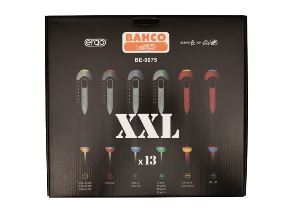 Bahco ruuvimeisselisarja 13parts ergo XXL eristetty/eristetty