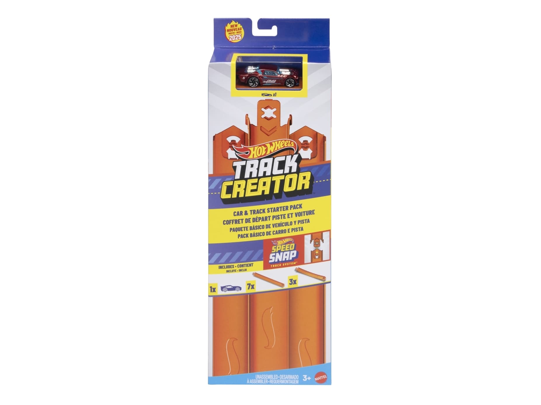 Hot Wheels Track Builder Track Creator Car & Track Starter Pack, Ajoneuvo ja ratasetti, 3 vuosi/vuosia, Muovi, Monivärinen