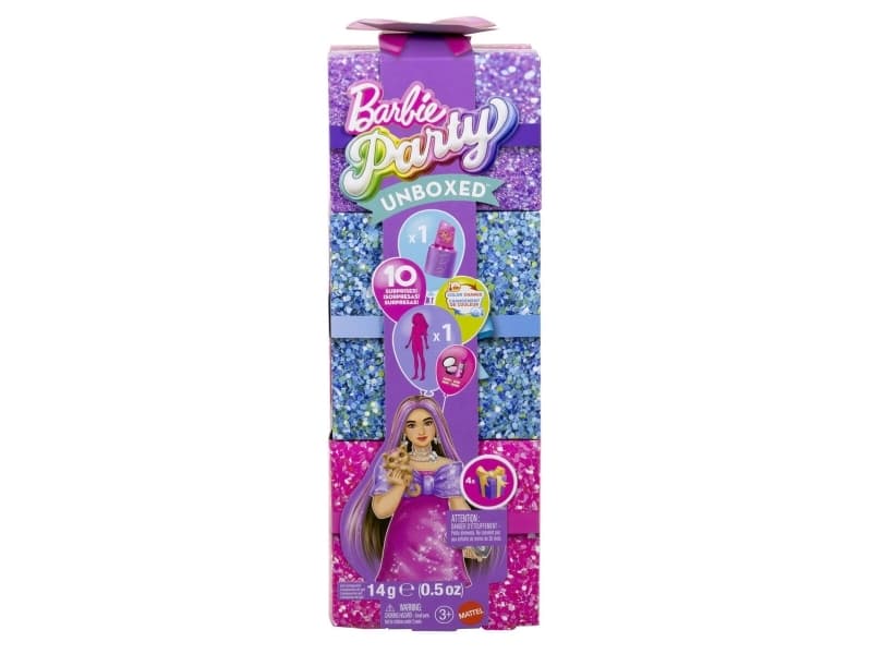 Barbie Party Unboxed -nukke, Muotinukke, Naaras, 3 vuosi/vuosia, Tyttö, 296 mm, 280 g