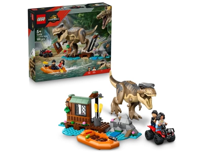 LEGO Jurassic World 76975 T. rex and the river escape