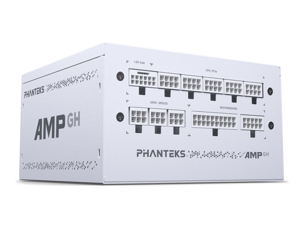 PHANTEKS AMP GH 850W 80 PLUS Gold virtalähde, PCIe 5.1, ATX 3.1 - 850 wattia, valkoinen