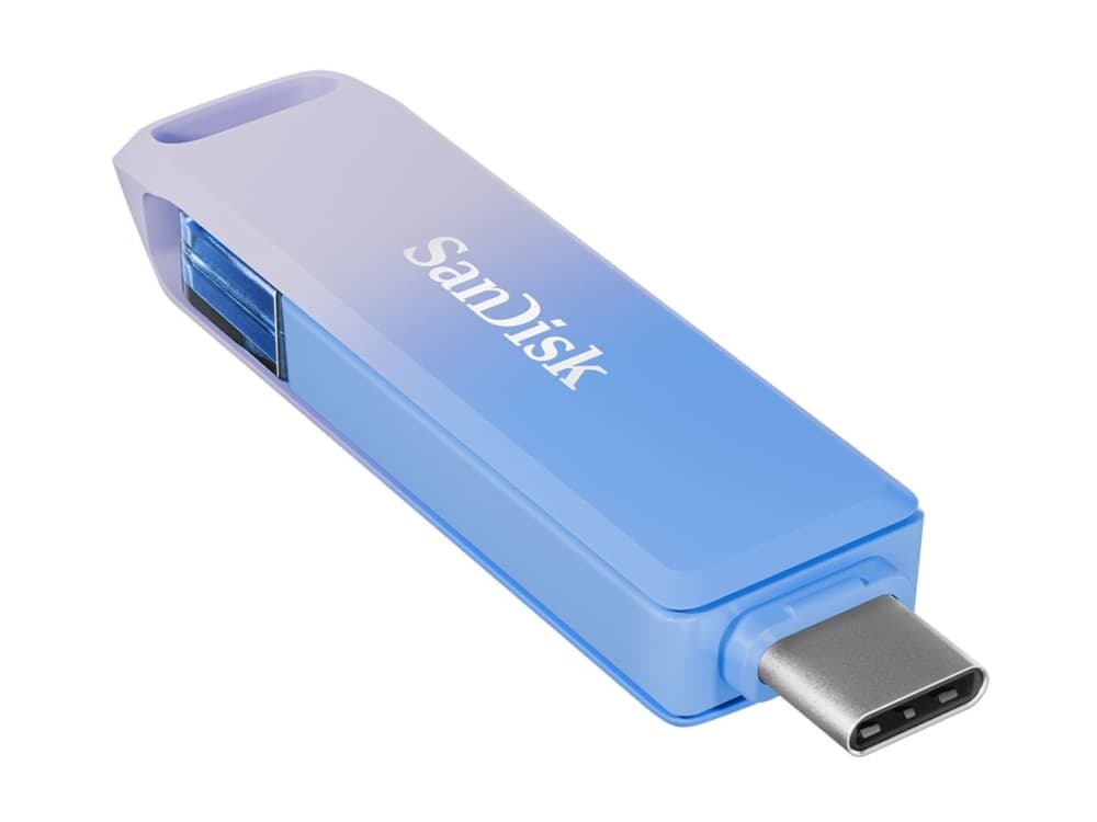 SanDisk Creator -puhelinasema, 256 Gt, USB Type-C / Lightning, 3.2 Gen 1 (3.1 Gen 1), 90 Mt/s, Kansiton, Sininen, Violetti