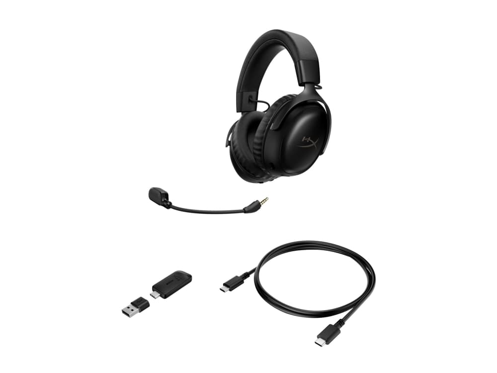 HyperX headset A59Z0AA / Cloud III S Wireless, roter på svart