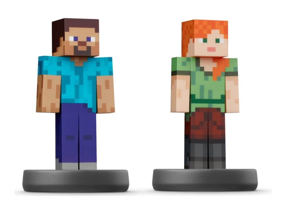Nintendo amiibo Steve & Alex Super Smash Bros, Vuorovaikutteinen pelihahmo, Nintendo Switch, Amiibo, Monivärinen, 127 g, 160 mm