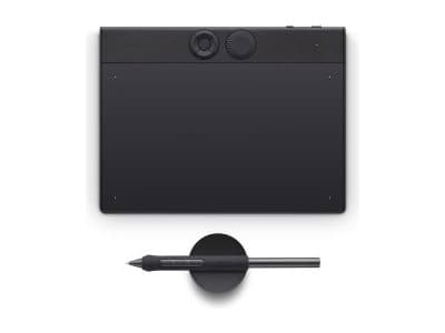 Wacom Intuos Pro Small – 2025, 187 x 105 mm, USB/Bluetooth, Kynä, 16:9, 1,8 m, musta