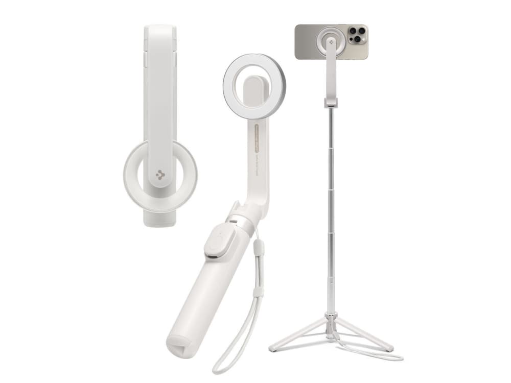 Spigen MagSafe Tripod Selfie Stick, Älypuhelin, Beige, Apple, Akryylinitriilibutadieenistyreeni (ABS), Alumiini, Polykarbonaatti (PC), Silikoni, 2 kg, 62 cm