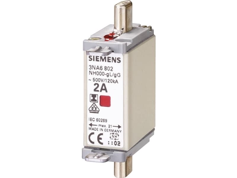 Siemens 3NA6824 Sikringsindsats Sikringsstørrelse = 000 80 A 500 V/AC, 250 V/DC 3 stk 3 stk