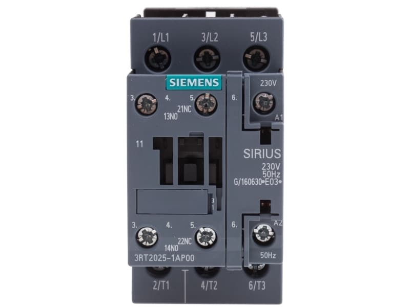 Siemens 3RT2025-1AP00 Kontaktori 3 x katkaisija 7,5 kW 230 V/AC 17 A apukoskettimella 1 kpl 1 kpl